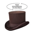 thumbnail image 2 of Vjnyvs Wool Top Hat for Men, Magician Hat, Formal Tuxedo Hat, Mens Tophat Christmas Cap, Victorian Topper Hats Gentlemen Hat Jazz Cap, 2 of 7
