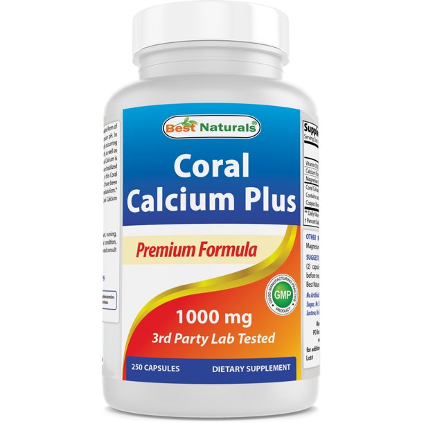 Best Naturals Coral Calcium Plus 1000 mg 250 Capsules