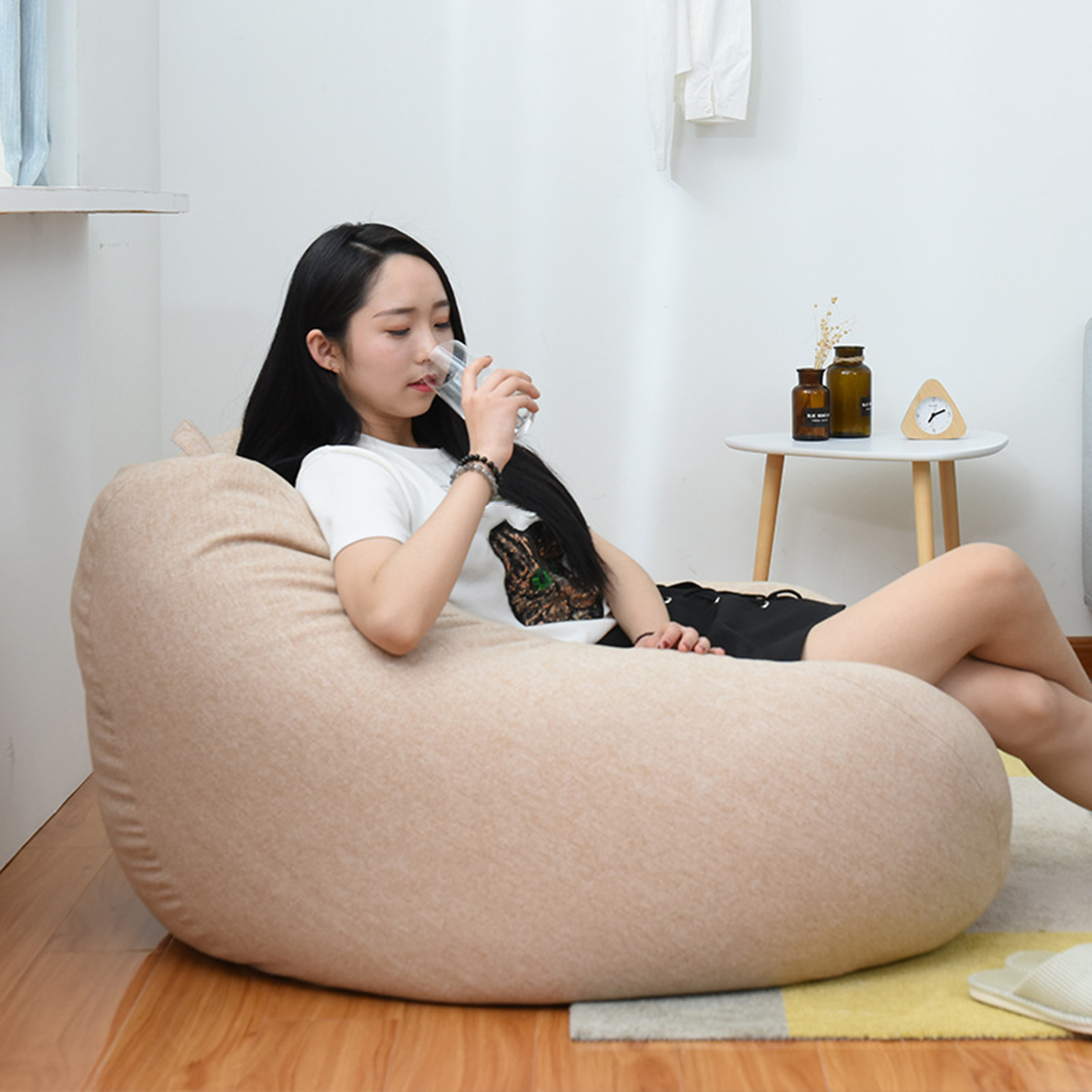 Housse De Pouf Géant En Fausse Fourrure - 3 Tailles (1,6m à 2,1m), Ultra Douce, Lavable, Sans Remplissage