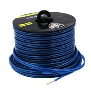 Auto Drive Universal Car Stereo Speaker Wire, 18 Gauge, 100ft Long, Transparent Blue Color