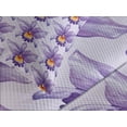 thumbnail image 4 of Ambesonne Violet Quilted Bedspread Set 3 Pcs, Tropical Orchid Flowers, King Size, Pale Mauve Violet Orange, 4 of 5