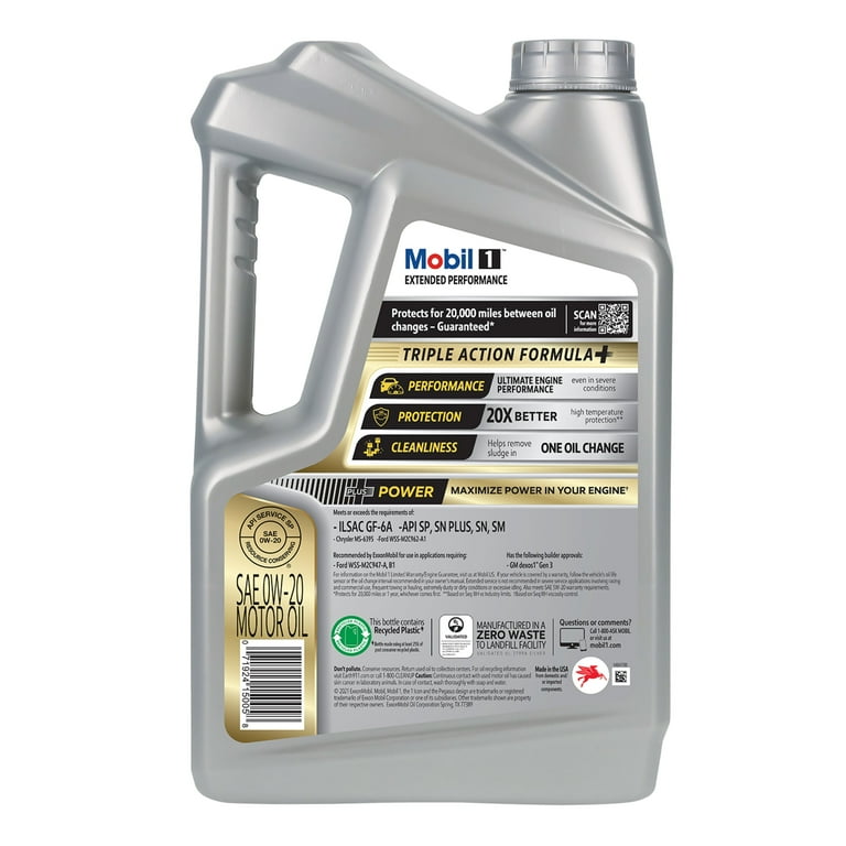 Mobil 1 Extended Performance 0W-20 Full Synthetic Motor Oil
