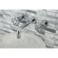 thumbnail image 2 of Kingston Brass KS8121RX Belknap Double-Handle 3-Hole Wall Mount Bathroom Faucet in Polished Chrome, 2 of 8