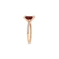 thumbnail image 2 of 2.13 Carat (Ctw) Octagon-Cut Garnet Ring in 10K Rose Pink Gold with Diamonds for Women, 2 of 6