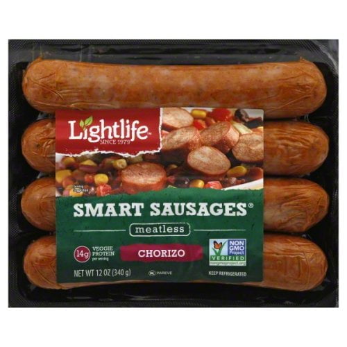 Lightlife Plant Based Chorizo Sausage, 12oz (pack of 8)