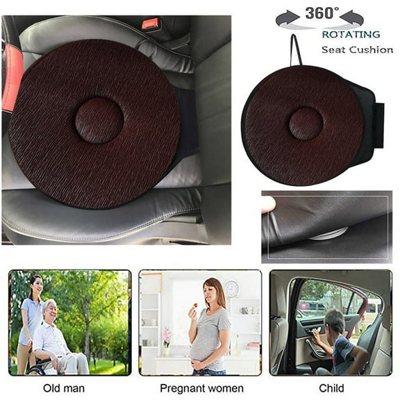Rotating Seat Cushion Car Seat Swivel Cushion Foam Mobility Aid with Non-Slip Base for Easy Entry and Exit Ideal for Seniors and Passengers with Limited Mobility Sopatenor