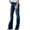 Dark Blue, variant on asdoklhq Women Plus Size Clearance Pants Women Mid Waisted Skinny Pocket Stretch Slim Button Trousers Hole Flare Pants Denim Jeans