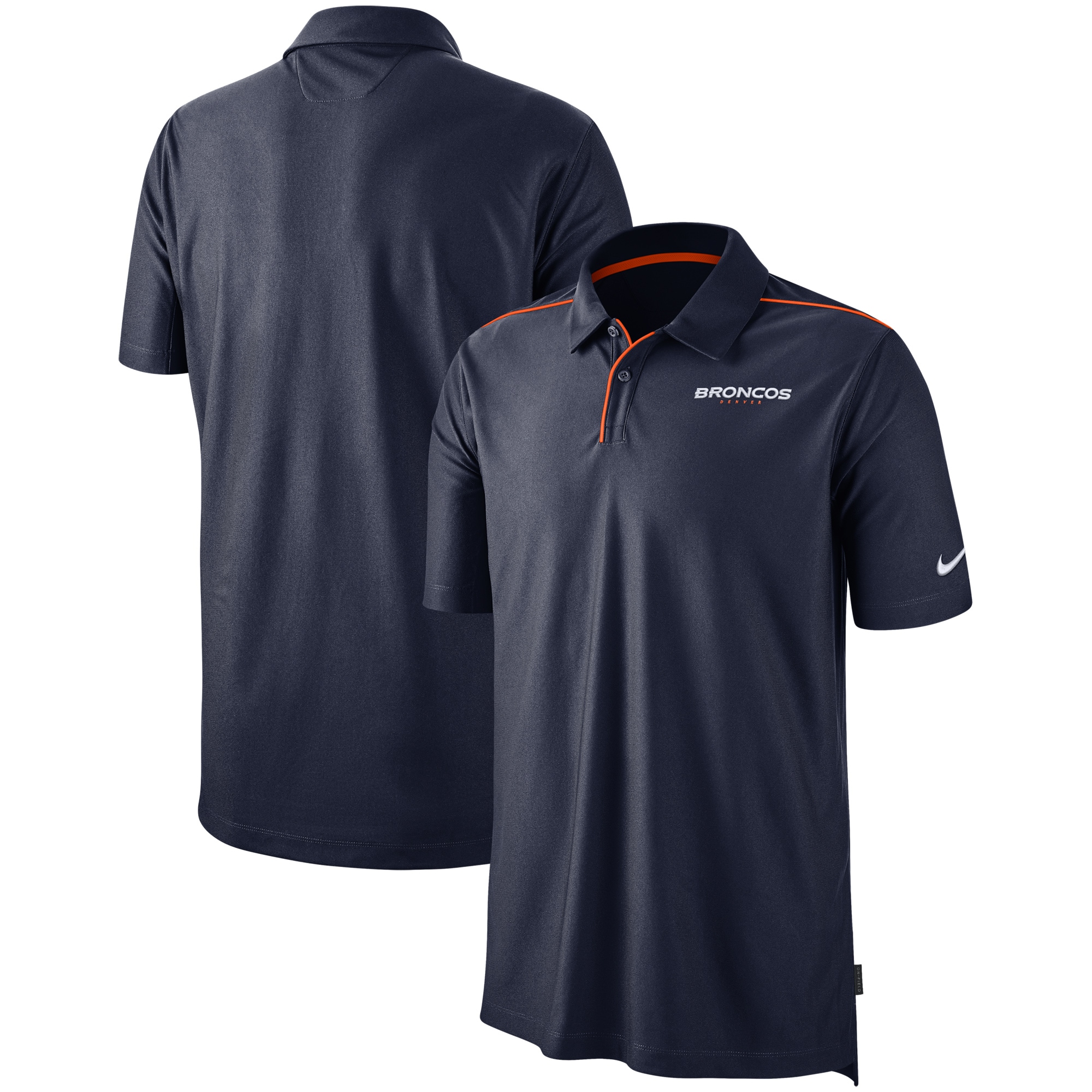 Denver Broncos Nike Sideline Team Issue Performance Polo - Navy - Walmart.com - Walmart.com