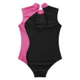 thumbnail image 6 of Alvivi Kids Girls Shiny Rhinestone Sleeveless Gymnastics Leotard Skating Ballet Dance Bodysuit Hot Pink 14, 6 of 7