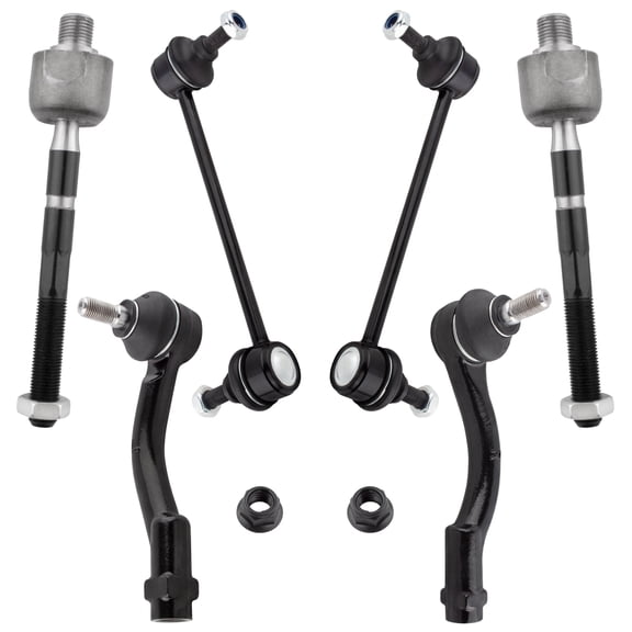 BOXI (Set of 6) Rear Sway Bar End Links   Front Inner & Outer Tie Rod Ends Fit for Hyundai Sonata 1999-2005 XG300 2001 XG350 2002-2005 / for Kia Optima 2001-2006 | Replace K90370 ES3629 ES3630 EV428