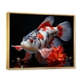 thumbnail image 2 of Designart "Enigmatic Patterns of Coral Kois Fish" Animals Floater Framed Canvas Print, 2 of 7
