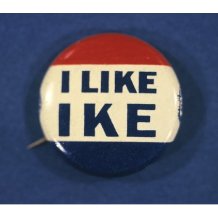 - Presidential Campaign 1952 Nrepublican Button From The 1952 Presidential Campaign Supporting The Election Of Dwight D Eisenhower Rolled Canvas Art - (24 x 36)