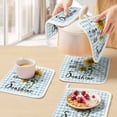thumbnail image 5 of Sunflower Pot Holders for Kitchen Heatproof Potholder, 4 Pack Blue Plaid Farmhouse You Are My Sunshine Hot Pads Multipurpose Oven Pads Cloth Potholders Trivet for Cooking and Baking, 5 of 8