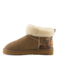 thumbnail image 4 of L'Artiste BRANDAI-CURLI Shearling Ankle Boot – Embossed Leather & Suede Slip-On with Whipstitch Detail, 4 of 9