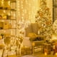 thumbnail image 5 of Luces navideñas para exteriores de 800 LED y 100 m, luces blancas cálidas para árbol de Navidad enchufables, cadena de luces navideñas para casa, dormitorio, boda, fiesta, decoración de, 5 of 7