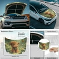 thumbnail image 4 of Yuyamidu Highland Cow Car Hood Cover Green Leaf Side Mirror Covers for Cars Sedans 1 Car Front Hood Cover Protector 2 Auto Side View Mirror Covers St. Patrick's Day Car Exterior Accessory, 4 of 7