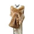 thumbnail image 2 of Faux Fur Shawl Wrap Stole Shrug Winter Bridal Wedding Cover Up, 2 of 3