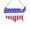 Red, variant on OutmaxHome Patriotic 2D Acrylic Flag Pendant - 4th of July Decor for Car, Backpack & Home - Independence Day Ornament for Indoor/Outdoor Celebrations