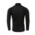 thumbnail image 4 of Man's Slim Base Pullover, Solid Color Long Sleeve Turtleneck Casual T-shirt, 4 of 9