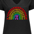 thumbnail image 4 of Inktastic Rainbow Pi for Pi Day Women's Plus Size V-Neck T-Shirt, 4 of 5
