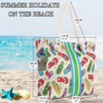 thumbnail image 3 of AOUNQ Large Beach Bags for Women Waterproof Tote Bag with Zipper Carry on Bag for Vacation Travel,Slippers, 3 of 6