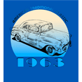 thumbnail image 2 of American Traditional 1963 Classic Car Adult Blue Long Sleeve Hoodie-3XL, 2 of 3