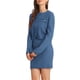 thumbnail image 4 of Conjunto Casual de 2 Piezas INSPIRE CHIC para Mujer, Suéter Corto de Stretch y Falda, Talla XL, Azul, 4 of 6