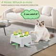 thumbnail image 3 of Cat Toys, Interactive Cat Toys, 2-in-1 Automatic Cat Toy, 4 Holes Mice Whack A Mole Cat Mouse Toy with Moving Feather, Portable USB Rechargeable Electronic Kitten Toys，Green, 3 of 6