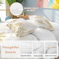 thumbnail image 3 of Palm Trees Bedding 3 Piece Duvet Cover Set Queen Size, Yellow Tropical Plants Summer Forest Scenery Soft Microfiber Comforter Cover with Zipper Closure & Pillowcases, FadeResistant Quilt Cover, 3 of 9