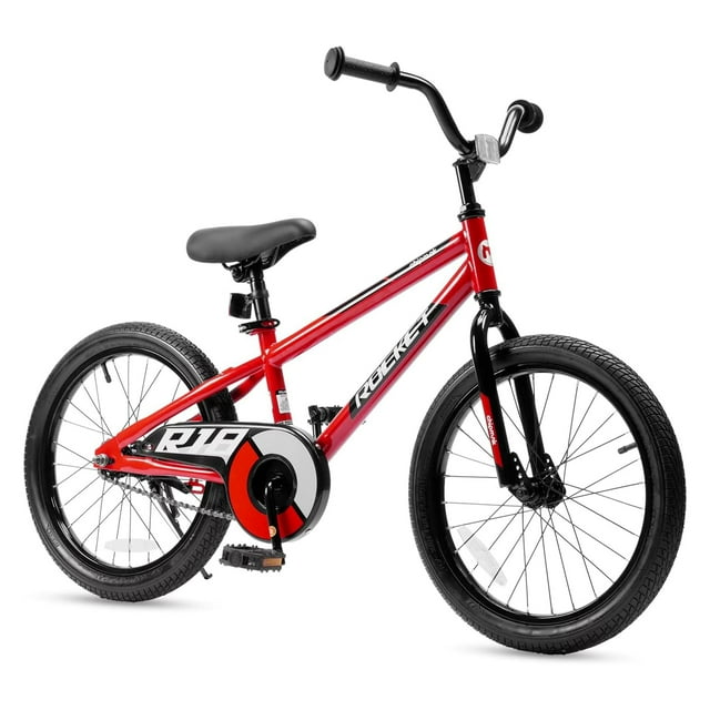 RoyalBaby Vélo de Sport pour Enfants Rocket d'Extérieur avec Béquille, 18 Pouces, Rouge