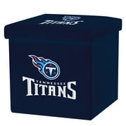 Franklin Sports NFL Tennessee Titans Storage Ottoman with Detachable Lid