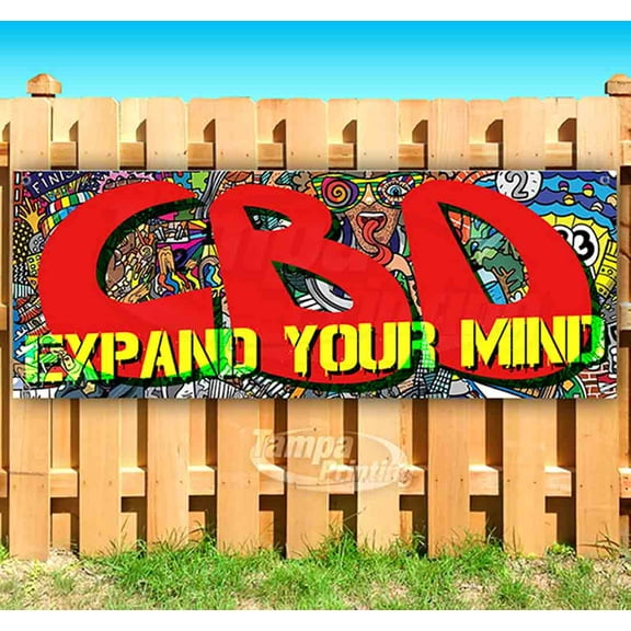 Cbd Expand Your Mind 13 oz Vinyl Banner With Metal Grommets