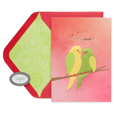American Greetings Valentine's Day Card for Husband (Parakeet Couple)