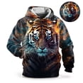 thumbnail image 2 of 2024 Nueva sudadera con capucha 3D con estampado de tigre Harajuku, sudaderas con capucha para hombre, ropa informal de gran tamaño para hombre, camisetas de manga larga para niños, 2 of 5