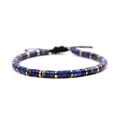 thumbnail image 4 of Xiao Hua Pulseras de cuentas para mujer y hombre - Pulsera de cuentas con cristales curativos ajustables de 4 mm - Azul oscuro, 4 of 4