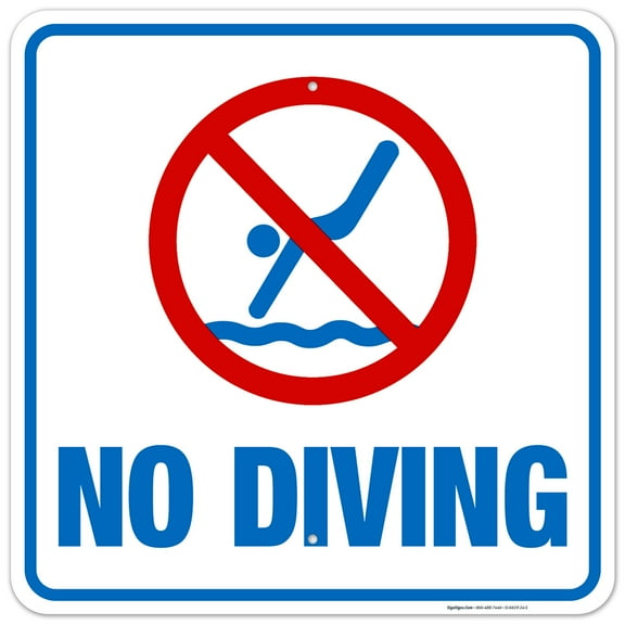 No Diving Sign, Pool Sign, (SI-6619)