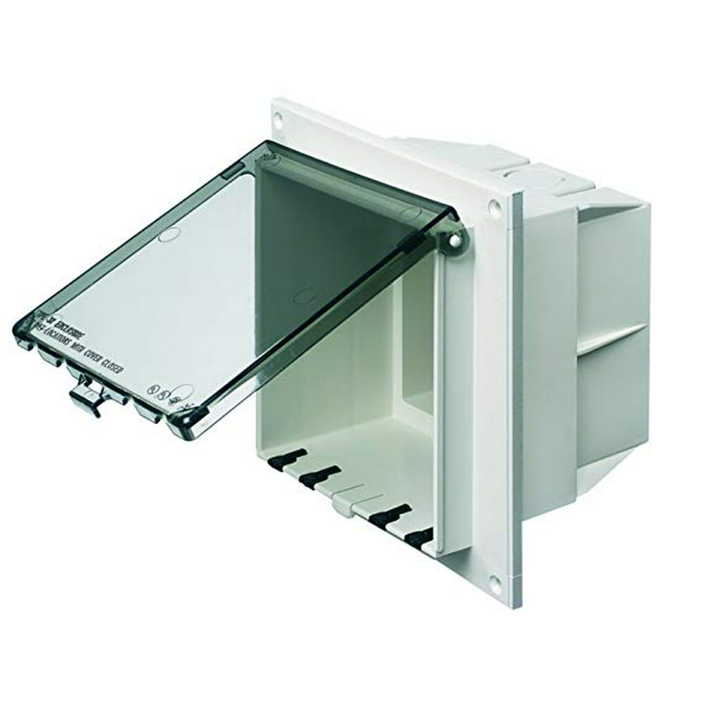 Arlington DBVR2C1 Low Profile IN BOX Electrical Box with Weatherproof Cover for Flat Surfaces