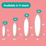 Outdoor Decorative Turtle Surfboard Wall Art, PVC, Weather Resistant, Surfboard Sign (2 Foot)