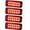 Red, variant on WE Amber Emergency Safety Flashing Lights Bar, Pack of 4 Bright 12 LED Flashing Lights Breakdown Beacon 12V-24V Mini Hazard Warning Beacon Waterproof for Universal
