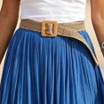 thumbnail image 5 of Vynhevius Womens Solid Belted Skirt Elastic Waist Flowy Casual Maxi, 5 of 6