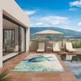 thumbnail image 3 of Teal Sea Turtle Outdoor Rug for Patio/Deck/Porch, Non-Slip Large Area Rug 4 x 6 Ft, Summer Coastal Coral Ocean Linen Texture Indoor Outdoor Rugs Washable Area Rugs, Camping Rug Carpet Runner, 3 of 8