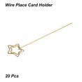 thumbnail image 3 of Uxcell 4.7 Inch Metal Wire Place Card Holder, 20 Pack Photo Picture Floral Picks Star Shape Clips DIY, Gold Tone, 3 of 4
