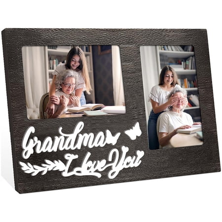MDF Double Photo Frames Display Photo Frame Rectangle with Word Butterfly 200x320mm for DIY