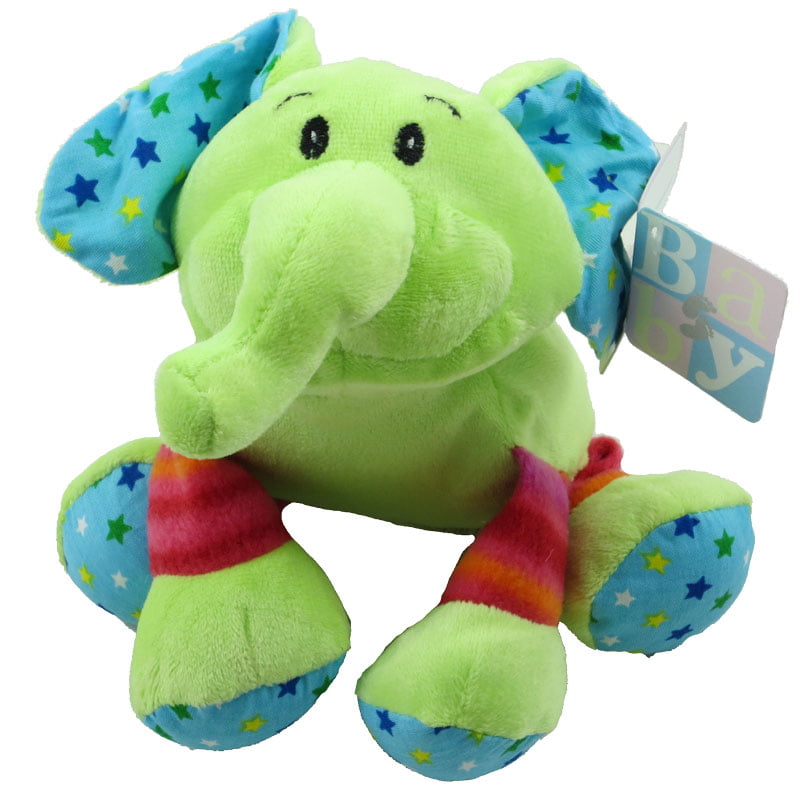 Elephant Newborn Babies Toy Rattle Comforter Soft Plush Squeaker Fiesta Crafts 