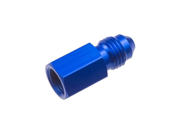 REDHORSE PERFORMANCE 3AN Male to 1/8in NPT FM Gauge Adapter STR Blue