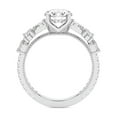 thumbnail image 3 of IGI Certified 4 Carat Round Shape Lab Grown Diamond Engagement Ring | 14K White Gold | Chrizan Round & Pear Side Stone Diamond Ring | FG-VS1-VS2 Quality Friendly Diamonds, 3 of 7