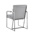 thumbnail image 3 of Madisen PU Leather Dining Chair with Chrome Frame (Set of 2), Grey, 3 of 6
