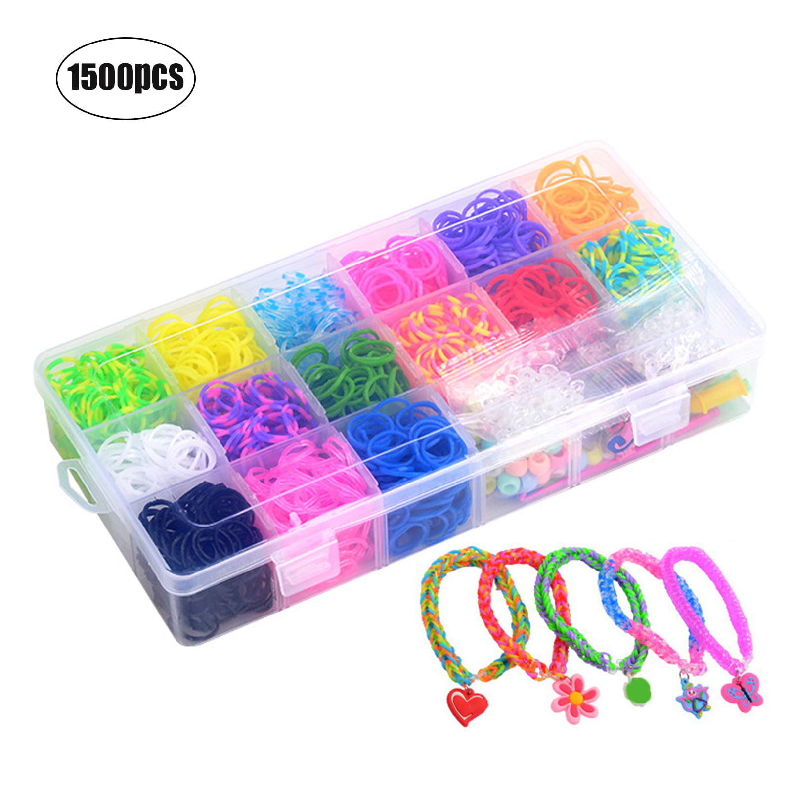 Loom Mixed MULTI COLOR 2400 Rubber Bands Refill with 100 S-clips WOW 