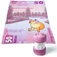 thumbnail image 3 of Frazada Mi Mantita Mx Cheems Ajolote Billete $50 pesos Matrimonial, 3 of 3