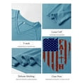 thumbnail image 6 of Xuanfei Women V Neck American Flag Print Long Sleeve Pullover Top, 6 of 7